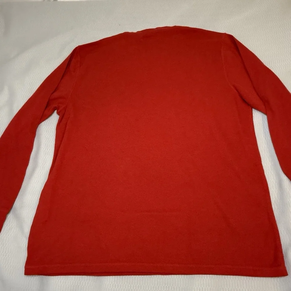 Polo Ralph Lauren Red Long Sleeve Thermal Sleepwear Top Mens XL Logo
